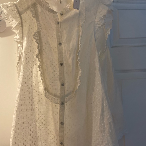 Classy white button down - Anthropologie Feather Bone New with Tags - Picture 3 of 4